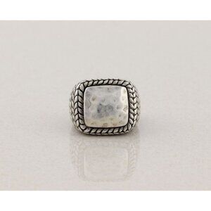 Sterling Silver Hammered Rope Pattern Chunky Ring Silpada Size 7 1/2